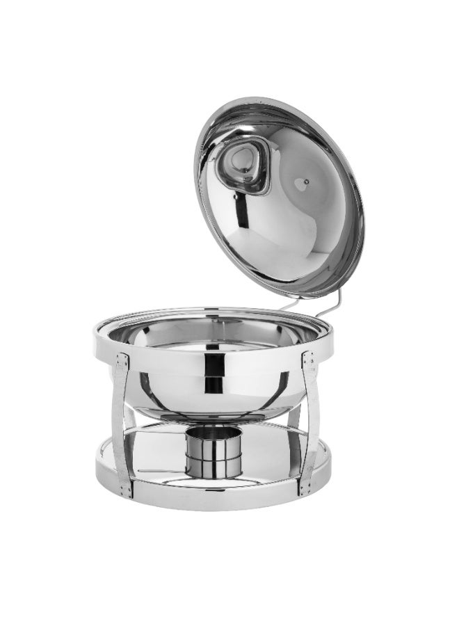 Maxima Round Stainless Steel Chaffing Dish with Lid 8 Liter - Image 4
