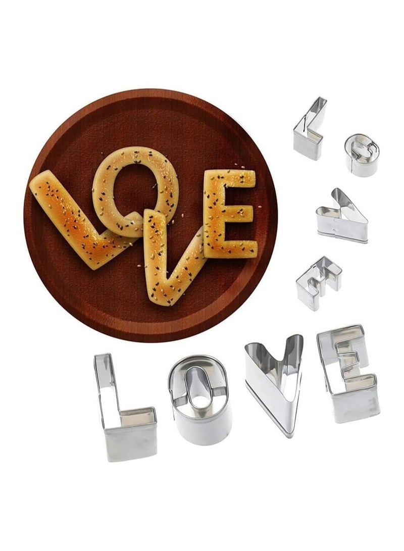 كاست ويف مجموعة قوالب تقطيع البسكويت من KASTWAVE، 26 قطعة من قوالب تقطيع البسكويت والحروف الأبجدية من الفولاذ المقاوم للصدأ، أداة تزيين قالب صغيرة على شكل A-Z - Image 5