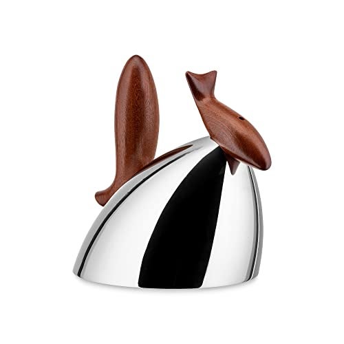 ALESSI غلاية ماء شاي أليسي 1.9 لتر 'فرانك غيري' بتصميم مقبض خشبي من الفولاذ المقاوم للصدأ - Image 2