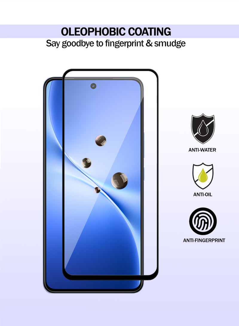 Vivo V60 Lite Screen Protector 2 Pack - Premium Full Screen Tempered Glass For Vivo V60 Lite, High Transparency, Delicate Touch, Anti-Explosion, Smooth Arc Edges, Easy Installation - Image 3
