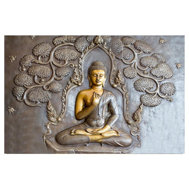 Masstone Masstone Gautam Buddha Digital Reprint Painting for Living Room Wall Decoration Bedroom Home Office 36x24 inch Size Wall Art Without Frames Best for Gifting 