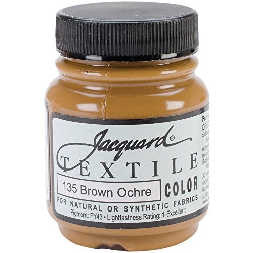 Jacquard Fabric 2.25 Oz Jar, Color Brown Ochre for Clothes, Furniture Upholstery, Shoes or Tote Bags – Indoor & Outdoor - Image 5