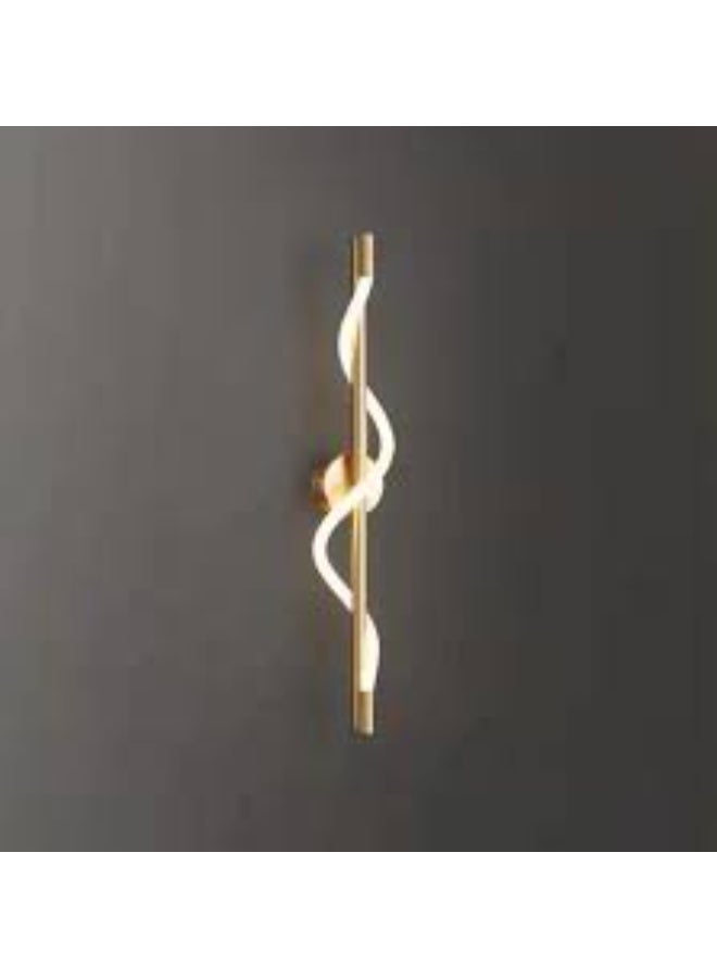 المفتاحة مصباح حائط LED عصري - تصميم حلزوني ذهبي، مناسب لغرف المعيشة، وغرف النوم، والممرات، والسلالم | مصباح حائط أكريليك مزخرف موفر للطاقة - Image 2