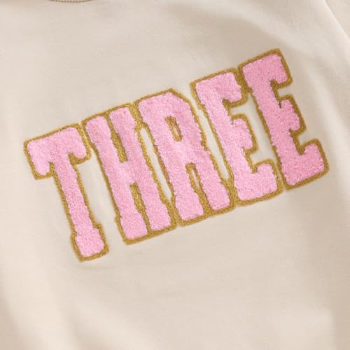 Lamuusaa Toddler Baby Girl Boy Birthday Outfit One/Two/Three/Four/Five/Six Embroidery Sweatshirt Shirts Birthday Gift - Image 4
