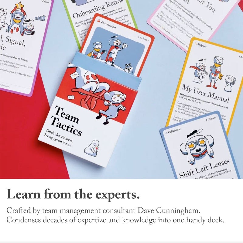 Pip Decks Team Tactics Card Deck, Business Tool to Improve Your Leadership Strategy and Business Management for Building Good Teams in The Workplace, 54 Cards in a Case