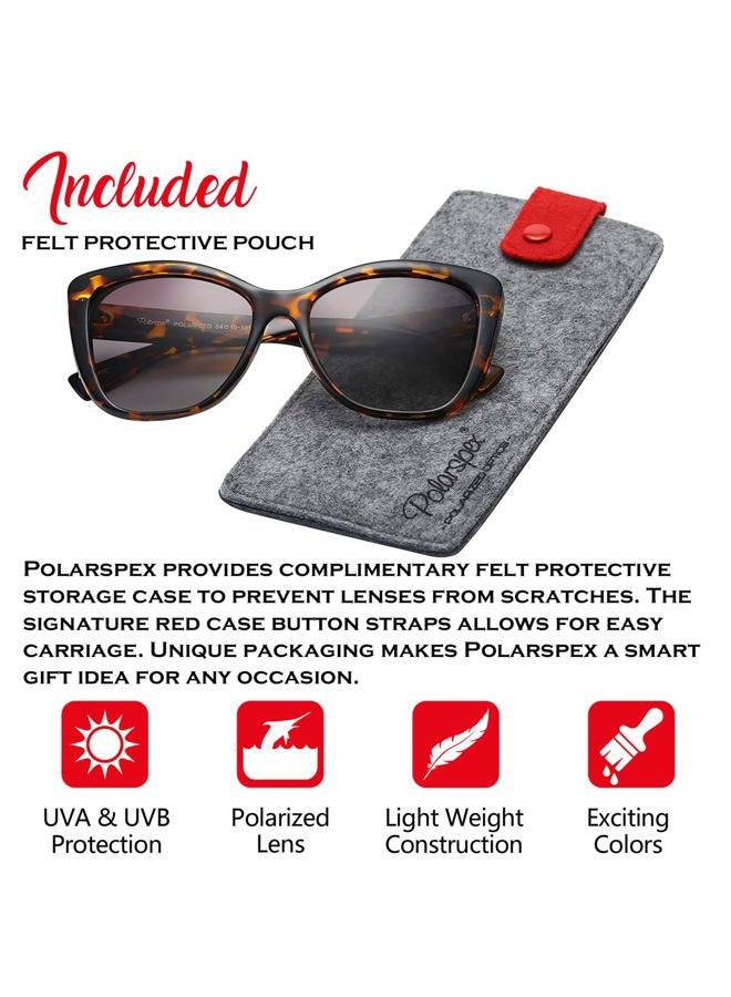 PolarSpex Cat Eye Sunglasses for Women - Trendy & Polarized Oversized Womens Sunglasses - Fashionable Shades for Women - Image 3