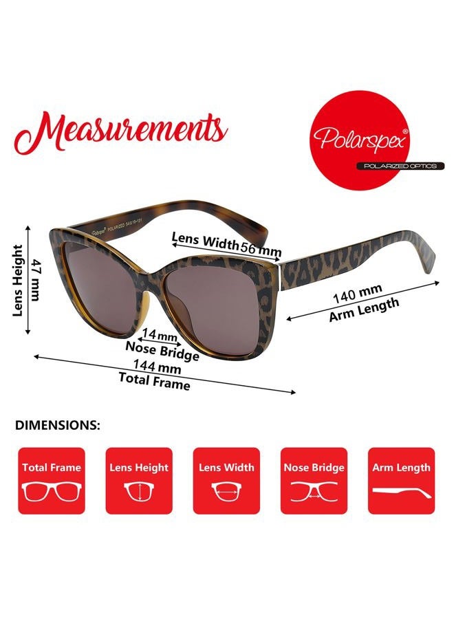 PolarSpex Cat Eye Sunglasses for Women - Trendy & Polarized Oversized Womens Sunglasses - Fashionable Shades for Women - Image 5