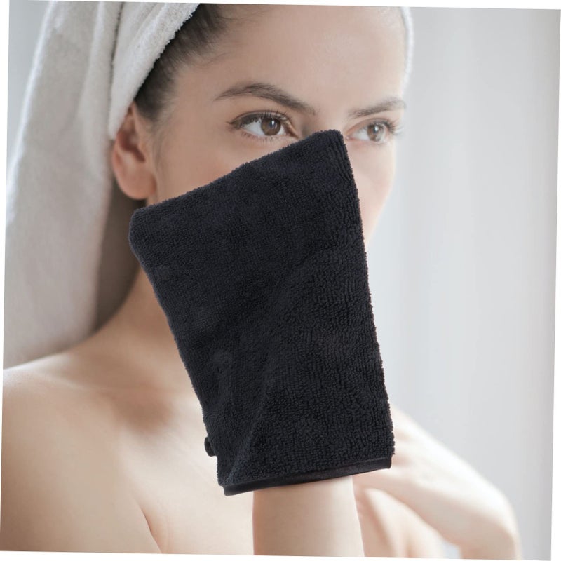 1 Piece Makeup Gloves Facial Cleansing Mitts Reusable Washable Shower Skincare - Image 5