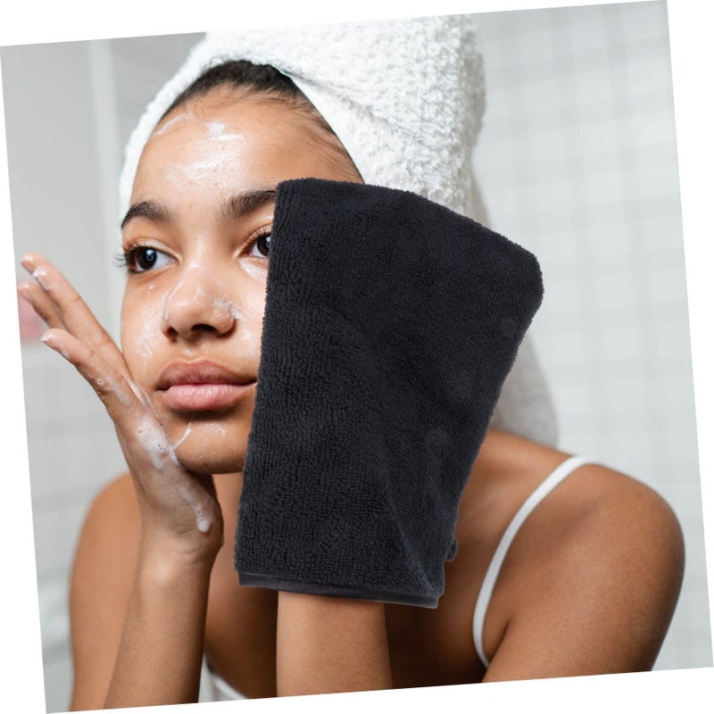 1 Piece Makeup Gloves Facial Cleansing Mitts Reusable Washable Shower Skincare - Image 3