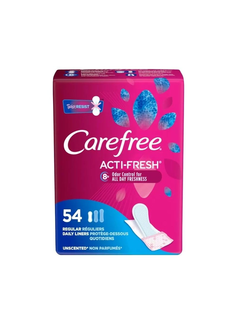 Carefree Carefree Acti-Fresh Body Shape Regular Fresh Scent, 54 Count Each (4) 
