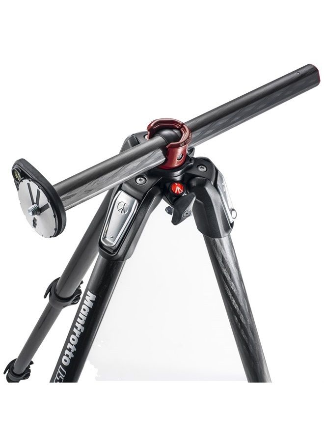 Manfrotto 055 حامل ثلاثي مصنوع من ألياف الكربون 4 أقسام مع عمود أفقي (MT055CXPRO4) باللون الأسود - Image 2