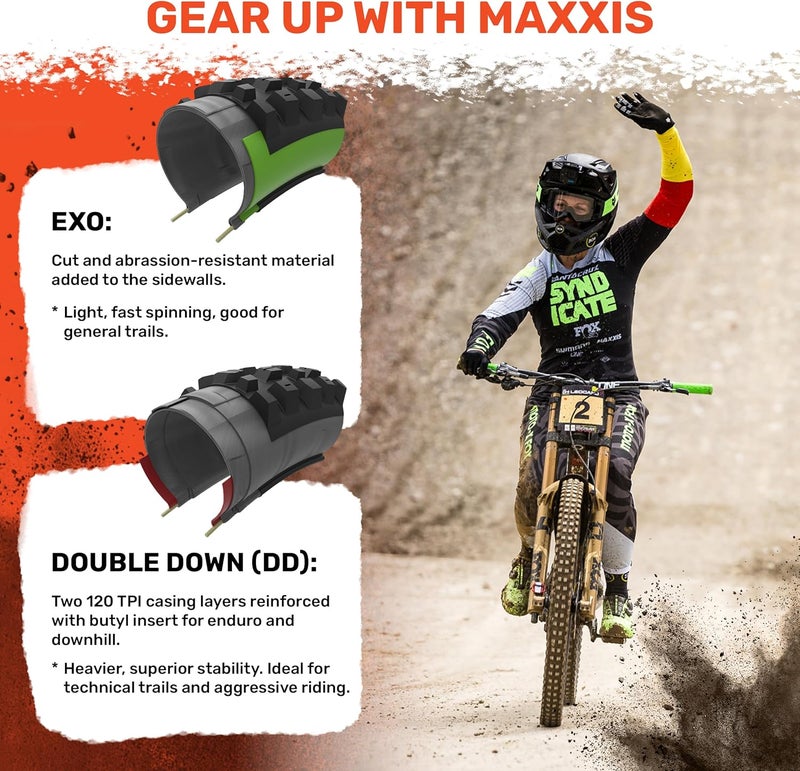 Maxxis إطار ماكسيس أجرسور ذو مركب مزدوج بدون أنبوب - 27.5 × 2.30 بوصة - Image 5