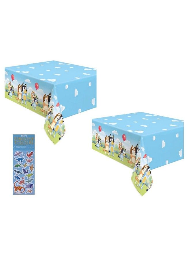 Unique حزمة مستلزمات حفلة عيد الميلاد بلوى تشمل أغطية طاولات بلاستيكية 2 حزمة - Image 2