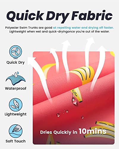 maamgic Mens Swim Trunks Quick Dry Swim Shorts with Mesh Lining Funny Swimwear Bathing Suits 7inch Banana Small - Image 2