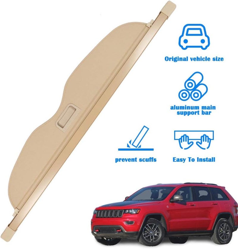 MarretooAuto Durable Waterproof Non-Slip SUV Cargo Cover for Jeep Grand Cherokee 2011-2021 - Image 2
