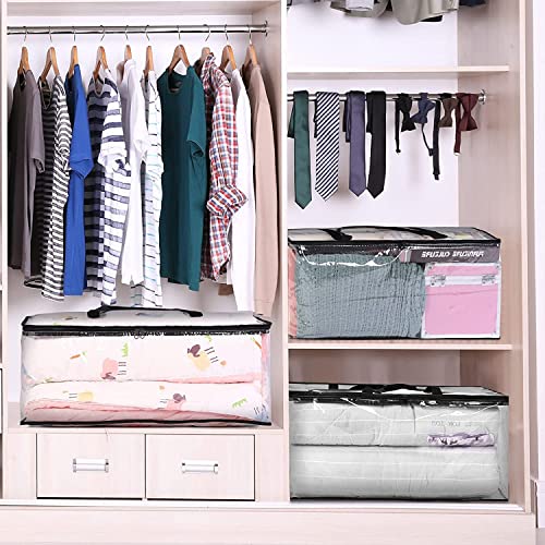 TAZLYN transparent cloth organizer for wardrobe transparent bag for clothes clothes organiser for wardrobe organisers storage box plastic bags for clothes storage bag organiser saree organizer pack 4 - Image 3