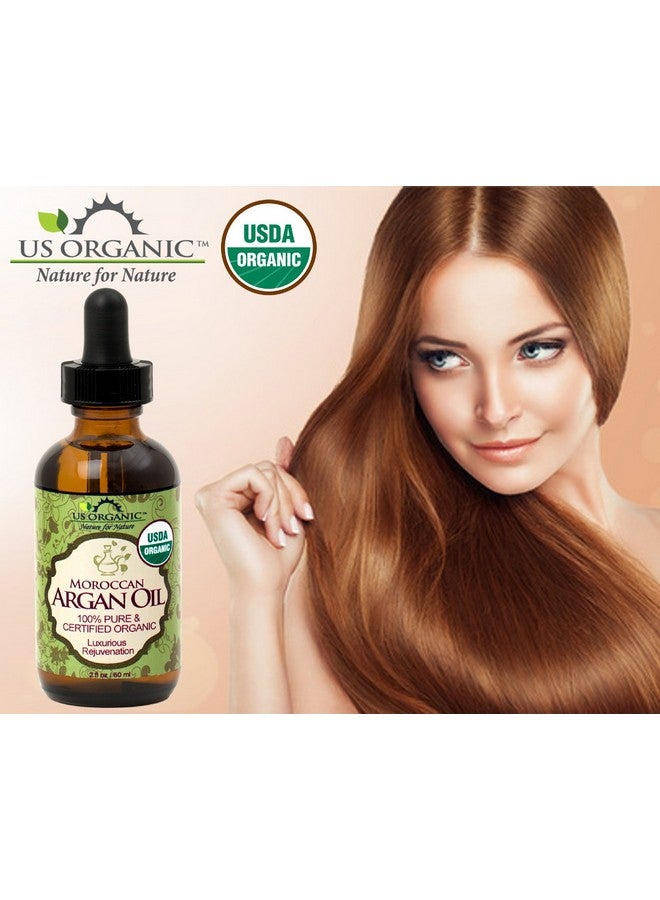 US Organic Moroccan Argan Oil, USDA Certified Organic,100% Pure & Natural, Cold Pressed Virgin, Unrefined, 2 Oz in Amber Glass Bottle, for Hair treatment, Skin, Nail, Cuticle, Sourced from Morocco. - Image 5