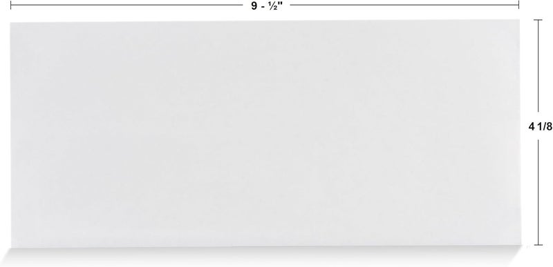 Aimoh 100#10 Security Self-Seal Envelopes, Windowless Design, Premium Security Tint Pattern, Ultra Strong Quick-Seal Closure -EnveGuard- Size 4-1/8 x 9-1/2 Inches -White- 24 LB (34010-100) - Image 2