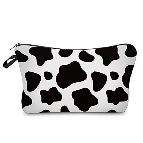Deanfun Cosmetic Bag for Women Trendy Makeup Bags Organizer Travel Waterproof Toiletries Bag Accessories Cow Point Gifts (52558) - Image 1