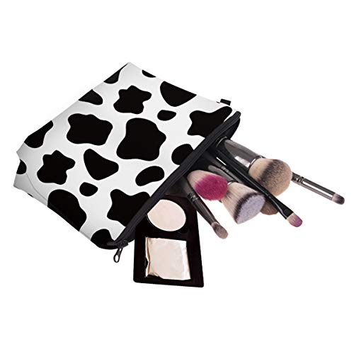 Deanfun Cosmetic Bag for Women Trendy Makeup Bags Organizer Travel Waterproof Toiletries Bag Accessories Cow Point Gifts (52558) - Image 4