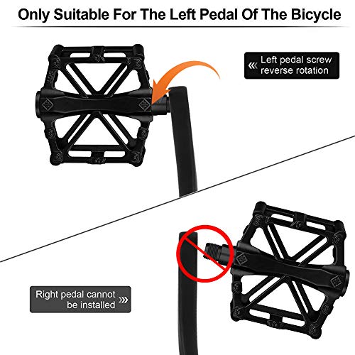 Ejoyous Crank Arm, Aluminium Alloy Left Hand Single Chain Crank Arm Pedal Crank Bar Replacement for Mountain Road Crankset, Black - Image 3