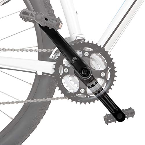 Ejoyous Crank Arm, Aluminium Alloy Left Hand Single Chain Crank Arm Pedal Crank Bar Replacement for Mountain Road Crankset, Black - Image 2