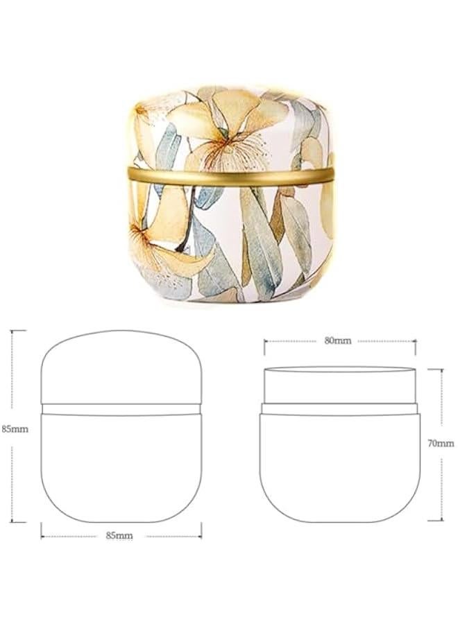 HOOKOR 6 Pcs Tea Storage Containers Tea Tins, Coffee Tins Food Storage Container for Tea Coffee Herb Candy Chocolate Sugar Spices Tea Coffee Sugar Candy Spices  Gift - Image 2