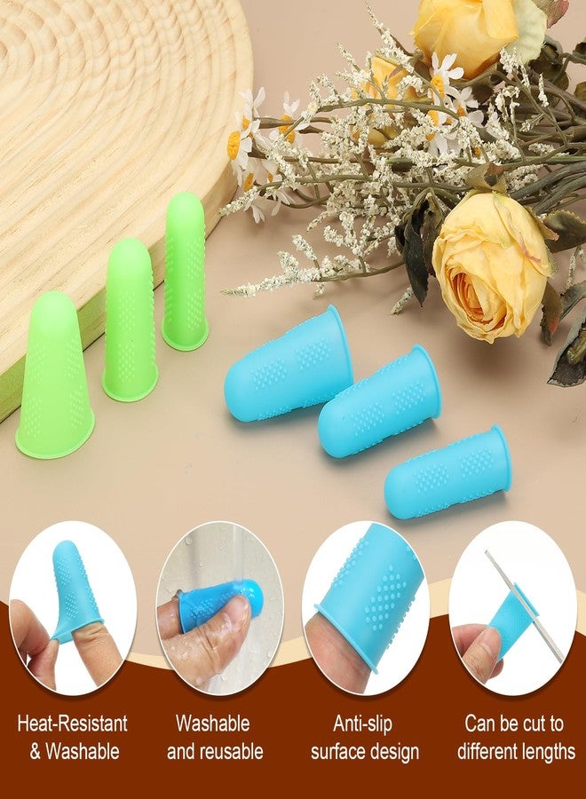 PATIKIL Finger Covers Cots, Black Silicone Finger Tips Protectors Gloves Anti-Slip Fingertip Caps Reusable for Sewing Gardening Dry Skin Finger Cracking, L, 20 Pcs - Image 3