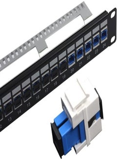 DKURVE لوحة توصيل الألياف الضوئية DKURVE® 24 منفذ SC UPC أحادية الوضع ODF 19 بوصة 1U رف خزانة  - Image 1