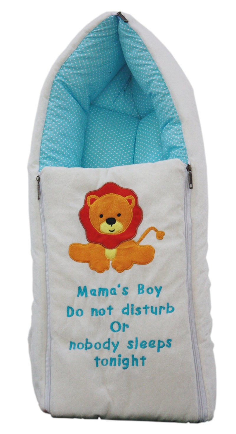 Amardeep Blue Color Baby Quilt/Sleeping Bag Cum Baby Carry Bag 64 * 41 cms - Image 1