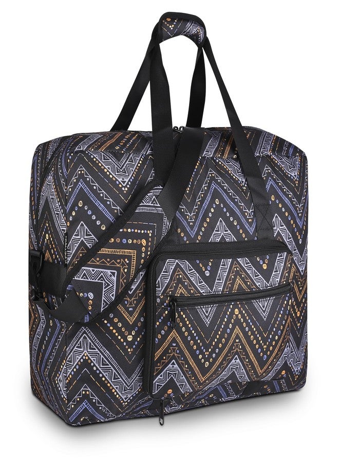 F.FETIVIN Weekender Bag Carry On Bag Travel Duffle Bag Medium Overnight Bag for Women and Girls, 11-Wavy Stripes, Travel Duffel Bag - Image 1