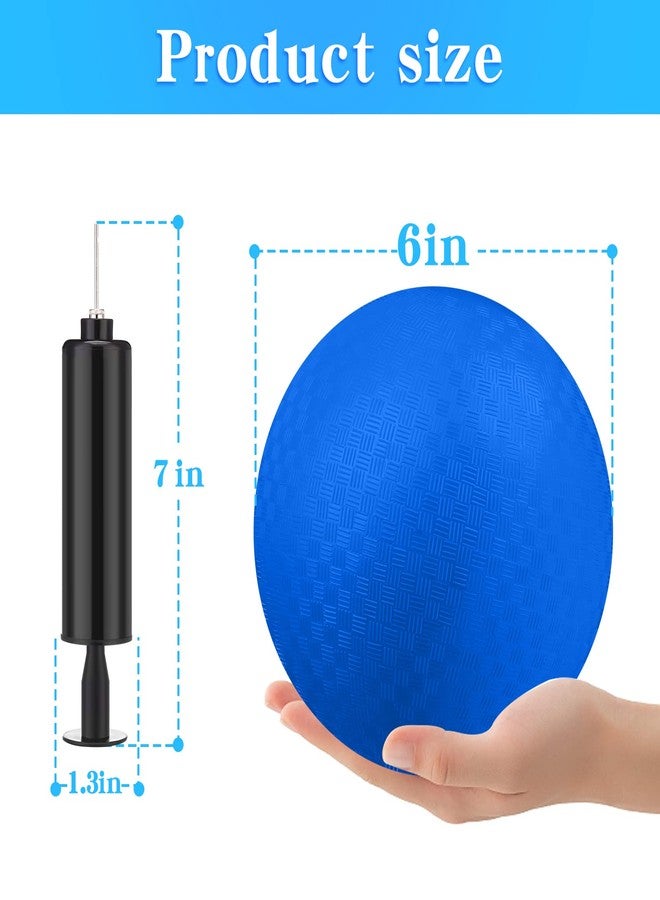 يون سيلينغ مجموعة يونسيلينج من 12 كرة دودجبول، كرات لعب مطاطية قابلة للنفخ مع مضخة، مناسبة لألعاب كرة اليد الرياضية الخارجية، هدايا تبرع مسيحية (أزرق) - Image 2