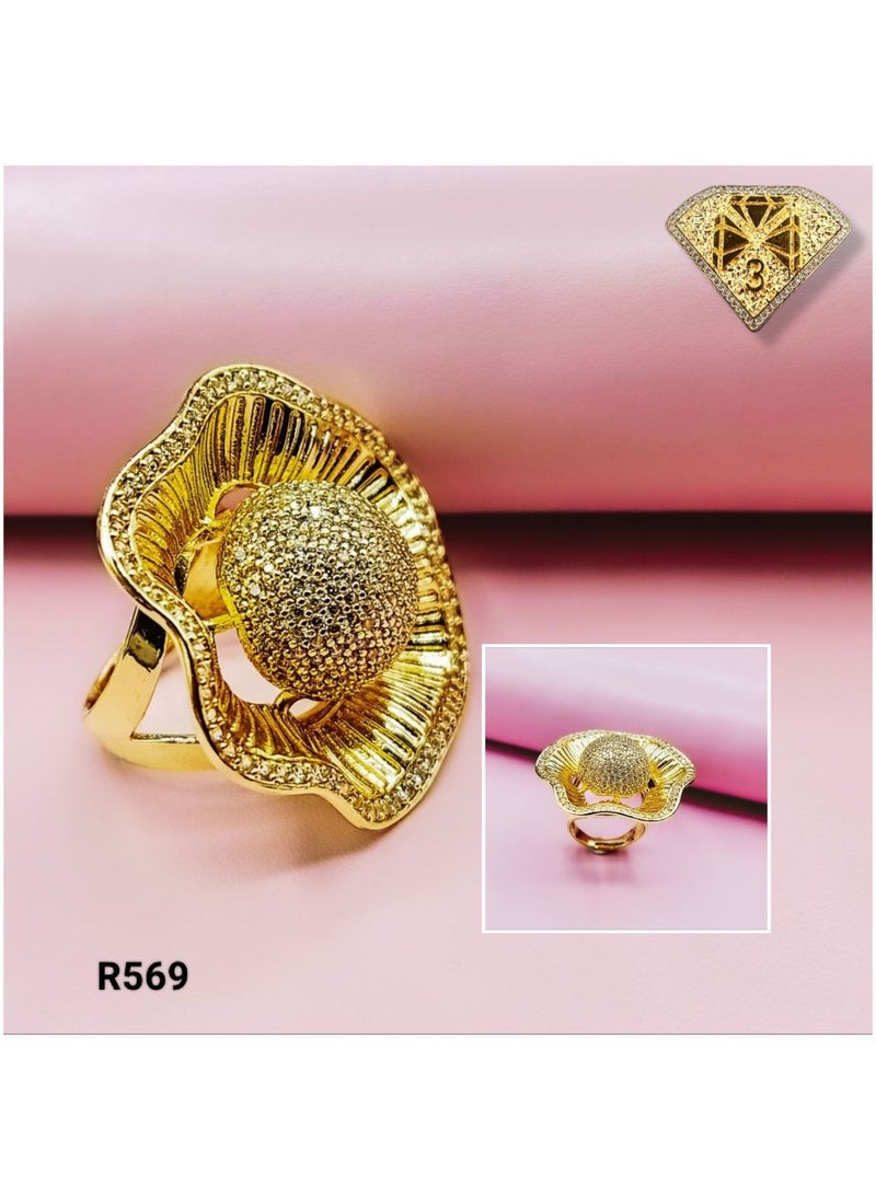 3Diamonds - Ring For Women 18K Gold Plated - Image 1