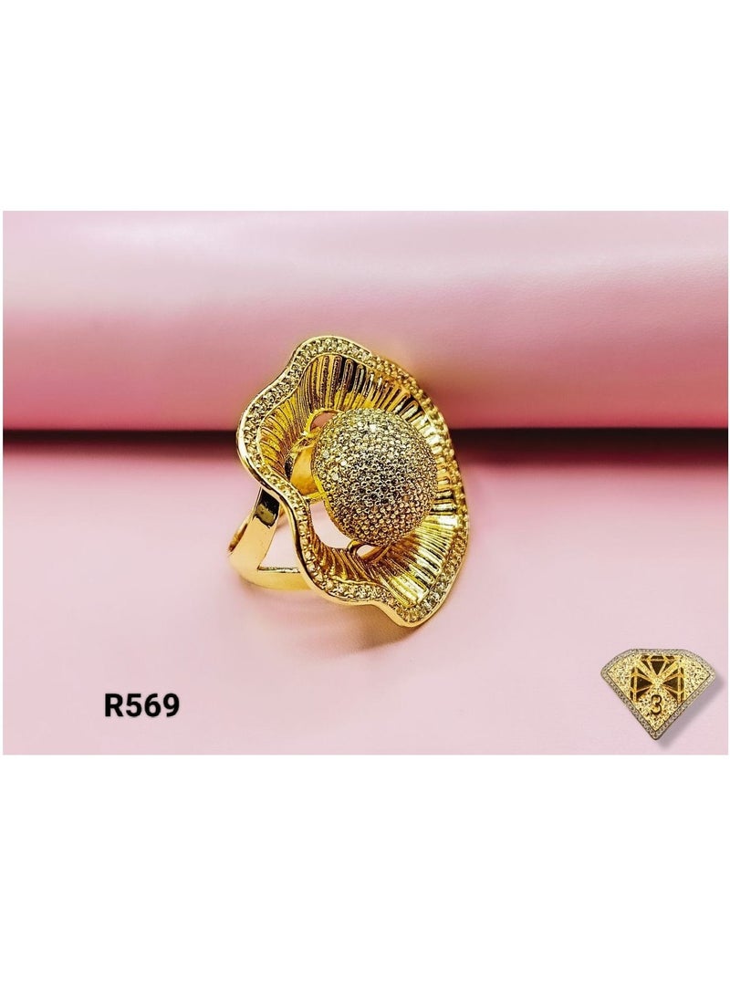 3Diamonds - Ring For Women 18K Gold Plated - Image 1