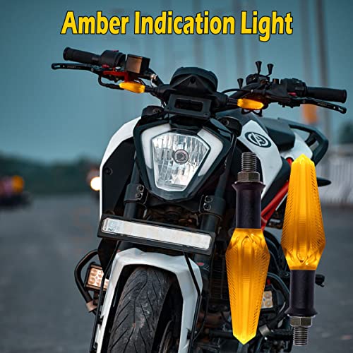 SORAX LED Turn Signal Indicator Blinker Light Transparent Crystal Material Waterproof Universal for All Bikes (Orange) (Pack of 2) - Image 2