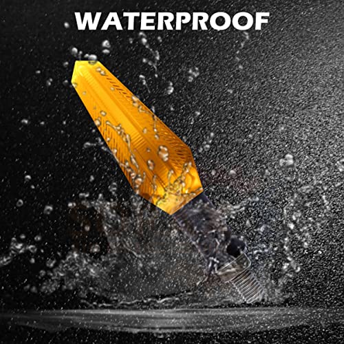 SORAX LED Turn Signal Indicator Blinker Light Transparent Crystal Material Waterproof Universal for All Bikes (Orange) (Pack of 2) - Image 3