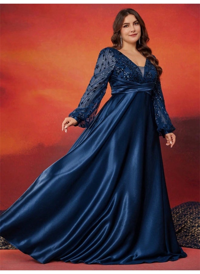 Madam Uniq Sequin Bodice Gown Dress  - Image 3