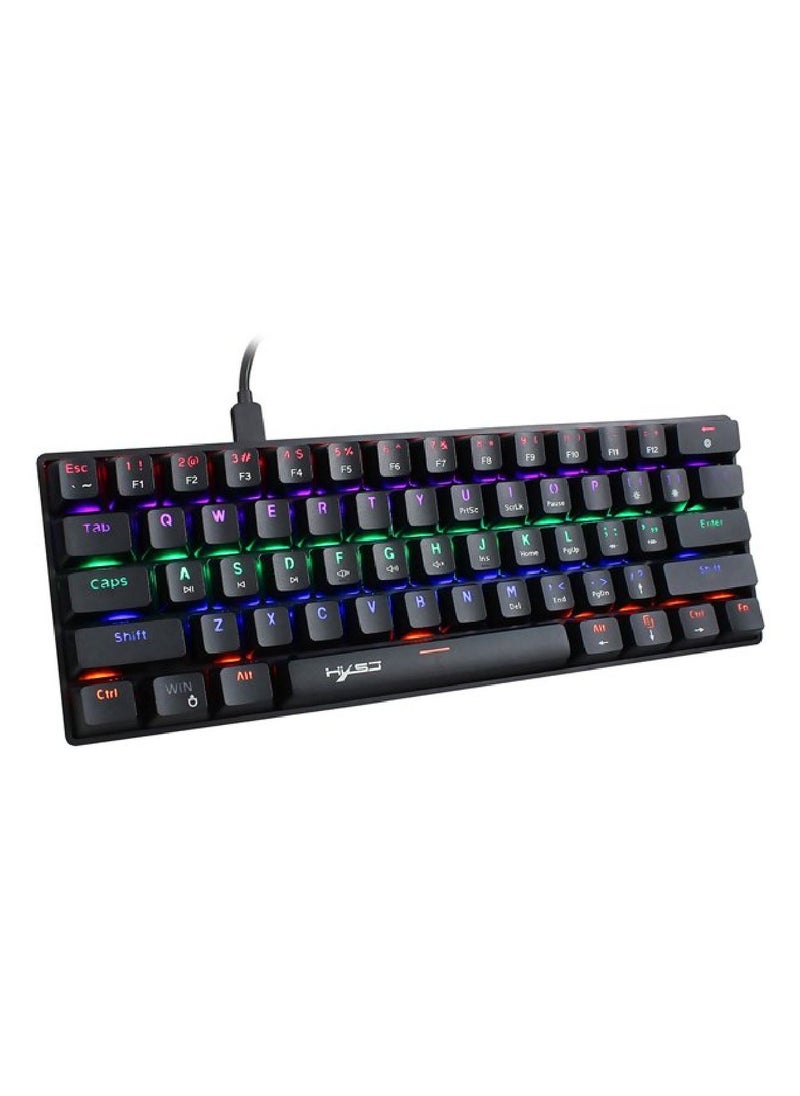 HXSJ - Wired Compact Mechanical Keyboard Black - Image 1