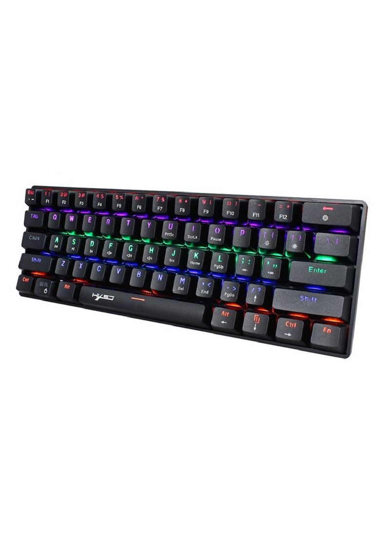 HXSJ - Wired Compact Mechanical Keyboard Black - Image 1