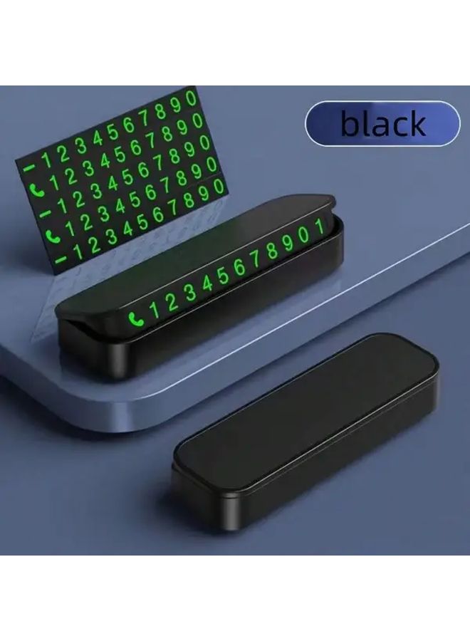 Black Temporary Parking Number Plate ABS Green Backlit Text Easy Installation Car Truck - Image 5