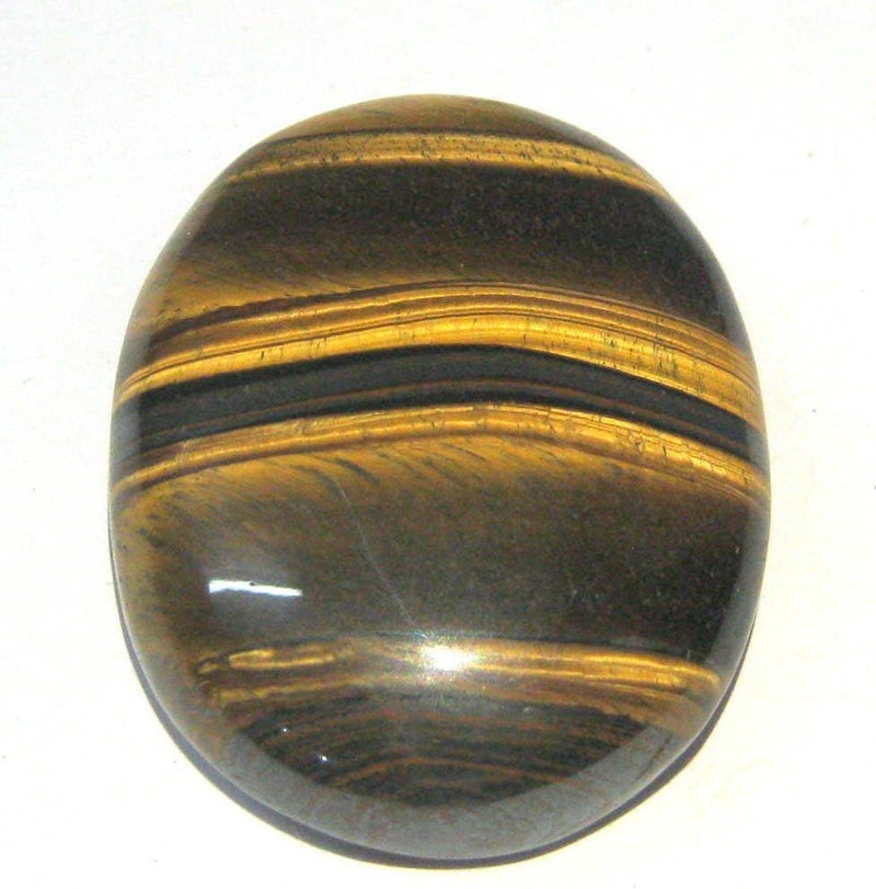 CRYSTALMIRACLE كريستال ميراكل عين النمر 1.5 بوصة حجر جيب كابوشون شفاء بلوري طاقة إيجابية هدية ريكي فنج شوي