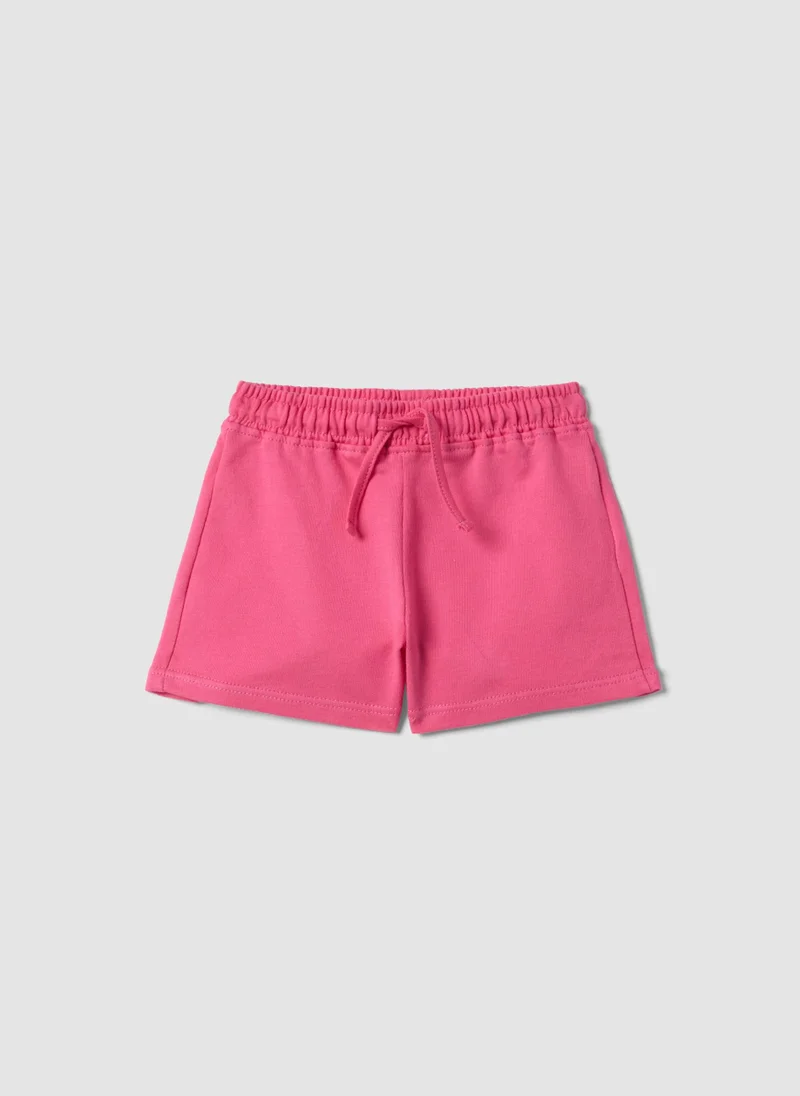 او في اس OVS Girls Pink Pure Cotton Shorts, Regular Fit