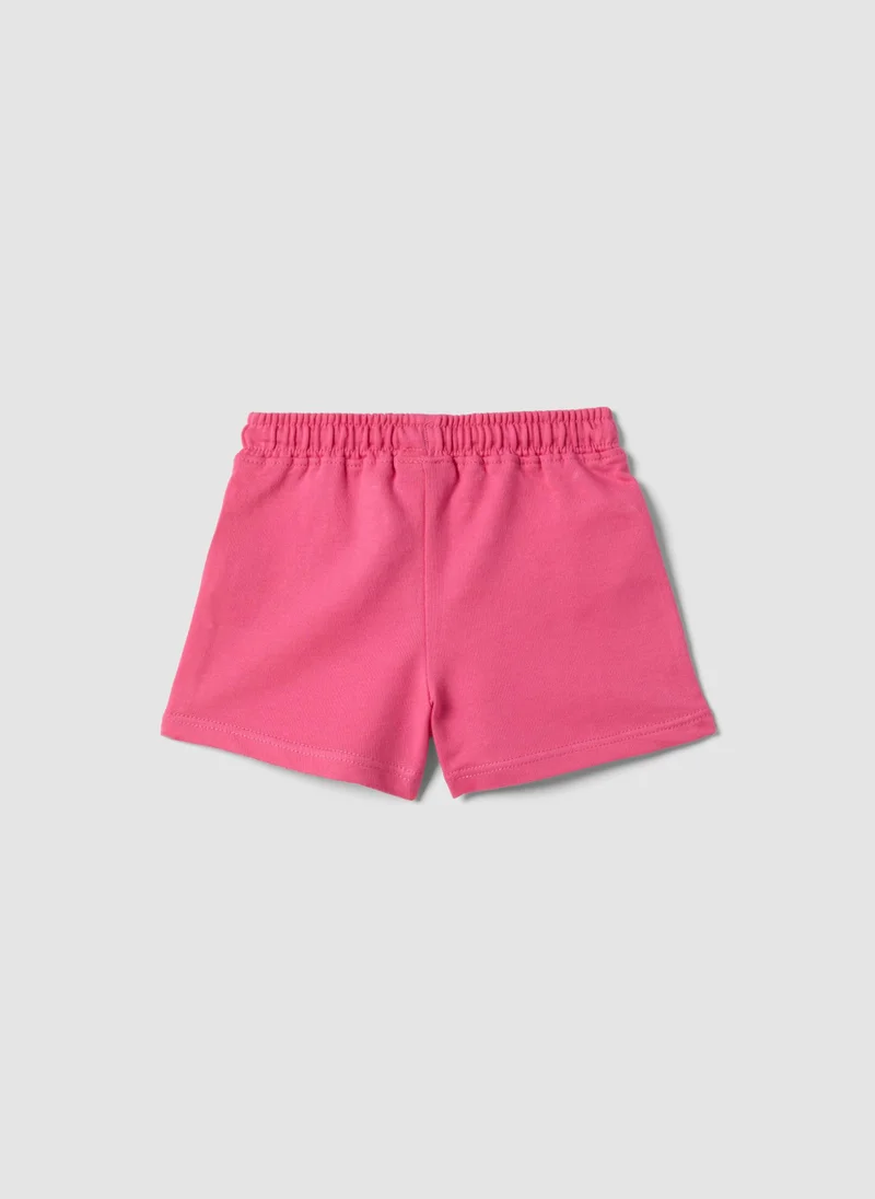 او في اس OVS Girls Pink Pure Cotton Shorts, Regular Fit