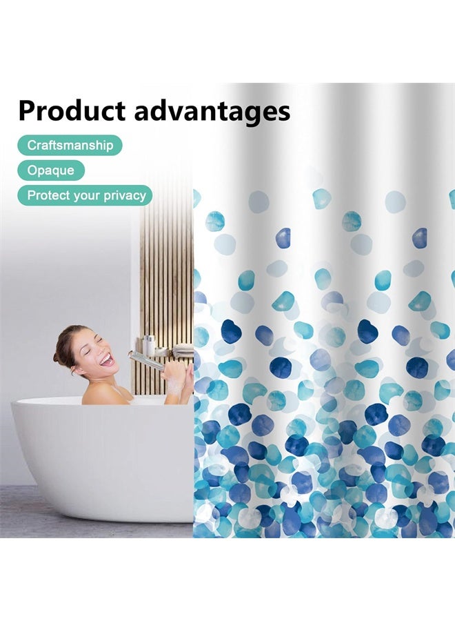 هومستر ستارة دش، مقاومة للماء البوليستر ستائر الحمام، غسيل ستائر الحمام، التجفيف السريع، الأزرق - Image 2