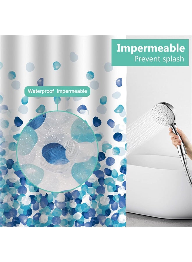هومستر ستارة دش، مقاومة للماء البوليستر ستائر الحمام، غسيل ستائر الحمام، التجفيف السريع، الأزرق - Image 3