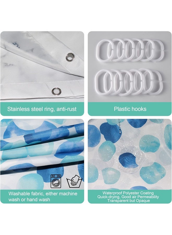 هومستر ستارة دش، مقاومة للماء البوليستر ستائر الحمام، غسيل ستائر الحمام، التجفيف السريع، الأزرق - Image 4