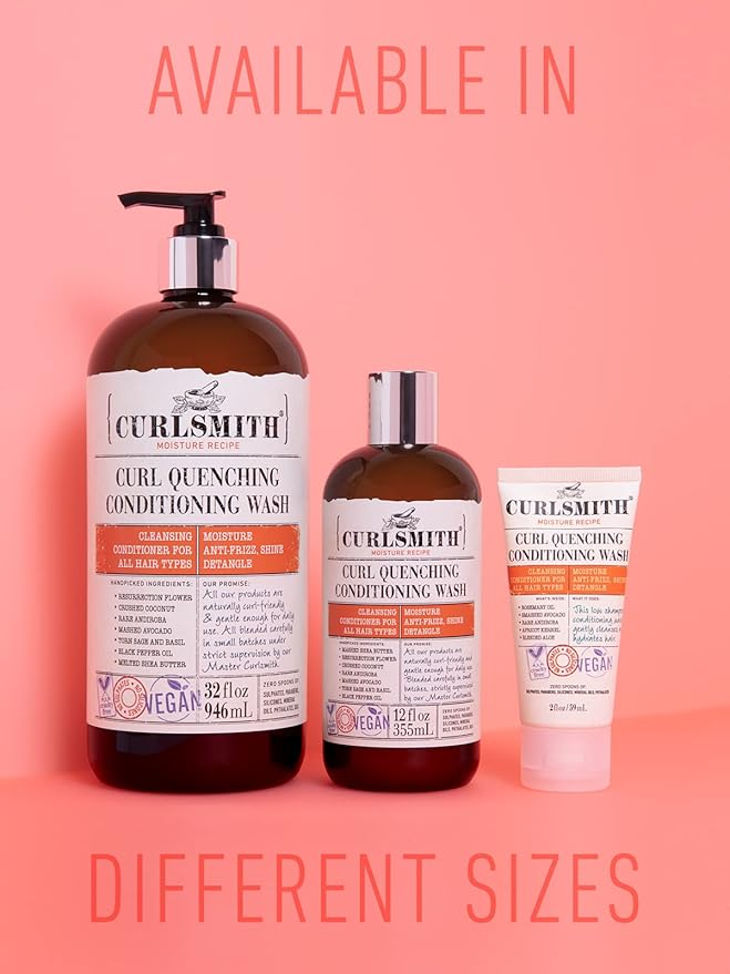Curlsmith Curl Quenching Conditioning Wash Vegan Cowash 2 in 1 Conditioner and Shampoo for Wavy Curly and Coily Hair 355ml - Image 4