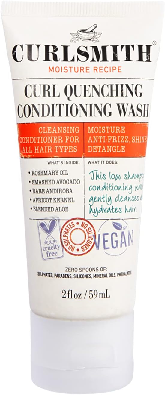 Curlsmith Curl Quenching Conditioning Wash Vegan Cowash 2 in 1 Conditioner and Shampoo for Wavy Curly and Coily Hair 355ml - Image 1