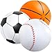 Lewtemi Giant Inflatable Sports Balls Large Inflatable Beach Ball Baseballs Soccer Rainbow Basketball Football for Sport Birthday Party Favor3 PcsSoccer Baseball Basketball40 Inch - Image 2