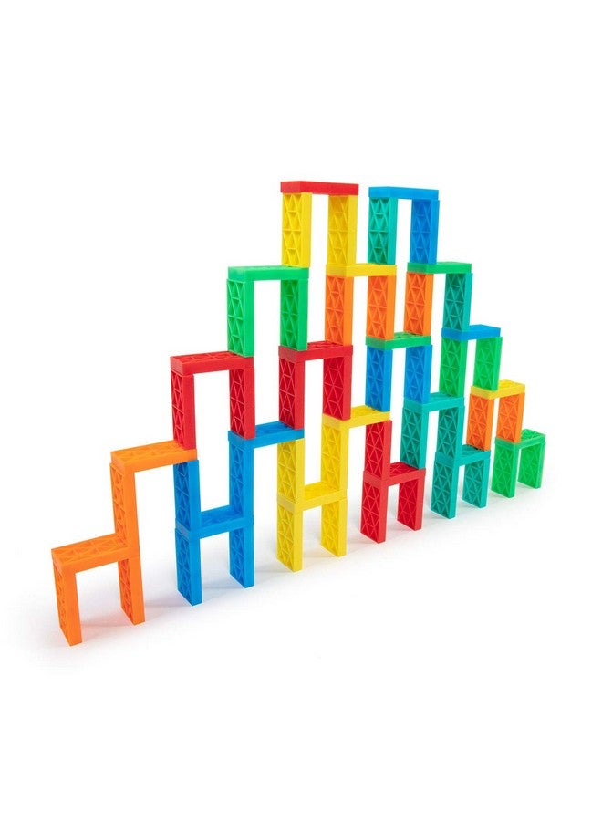 Bulk Dominoes مجموعة دومينو كينيتك - مجموعة دومينو - ألعاب عائلية صغيرة للأطفال - ألعاب بناء وتفاعل سلسلة الانهيار (68 قطعة) - Image 3